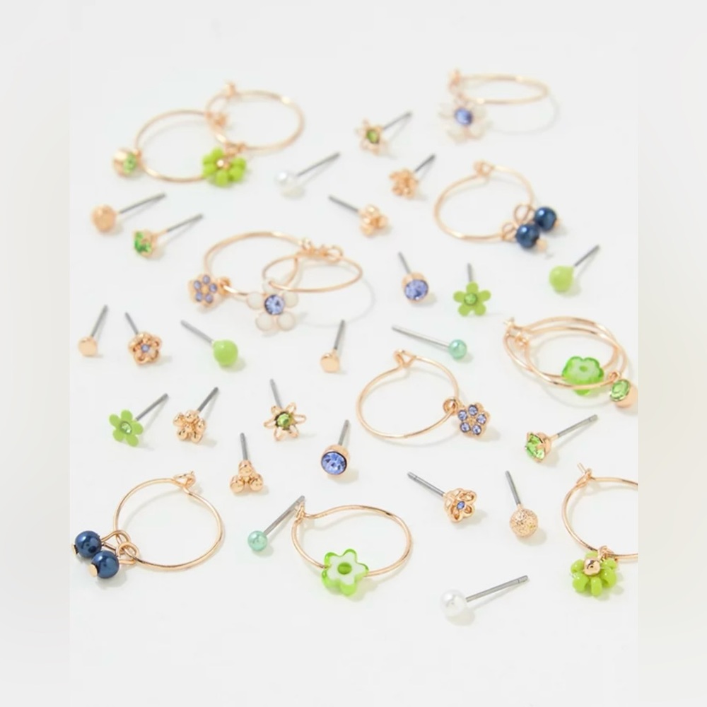 NWT!!  18 Pair - American Eagle Blue & Green Earrings